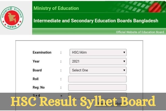 HSC Result Sylhet Board with Marksheet