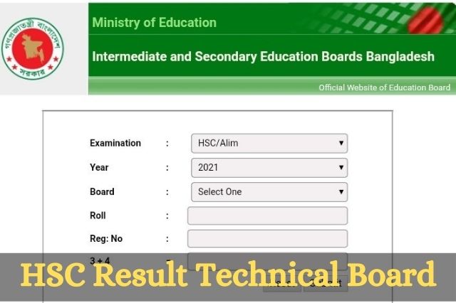 HSC Result Technical Board with Marksheet